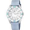 Festina Orologio Donna F16492/7 Outlet Cassa in Acciaio Inox 316L Argento Cinturino in Pelle Blu, argento