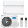 Climatizzatore Midea Dual Split Inverter serie EVOLUTION 12+12 M2OD-18HFN8-Q R-32 Wi-Fi INCLUSO 12000+12000 R-32 Wi-Fi READY PRONTA CONSEGNA linea 2024