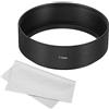 PATIKIL 77mm Obiettivo Cappuccio, Standard Messa Fuoco Smerigliato Superficie Antiriflesso Interno Cappuccio con Pulizia Panno per Fotocamera Obiettivo, Nero