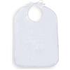 Mobiclinic, Bavaglino per adulti, Ausili anziani, Disabili, Marchio europeo, Bavaglio impermeabile, Grembiule, Riutilizzabile, Lavabile, Con tasca, Taglia unica, Bianco, 65 x 45 cm