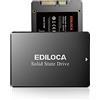 Ediloca ES106 250GB SSD SATA III 2.5" 3D TLC NAND Flash interno Hard Drive, fino a 550 MB/s di lettura, aggiornamento di memoria e archiviazione per PC o laptop (nero)