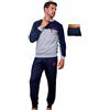 Lotto Pigiama Uomo Cotone Lungo + Boxer Omaggio, Pigiama Uomo Cotone Leggero, Anche Taglie Forti, Pigiama Uomo Estivo (1102 Grigio + 1 Boxer, XL)