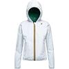 K-Way Giubbotto donna, modello LILY PLUS.2 DOUBLE con rivestimento in Nylon colore Bianco/Verde, codice K111NLW AL6 Multicolore White-Green M