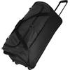 Travelite Borsa da viaggio trolley con ruote in materiale idrorepellente, Basics bagaglio morbido con ampio scomparto principale, 71 cm, 97 litri, Nero