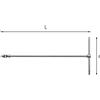 Usag Chiave a T con attacco quadro snodato 500mm - Usag U02730203 273 1/2 Q