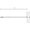 Usag Chiave a T snodata con maschio esagonale 6mm - Usag U02730306 273 C