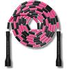 Elevate Rope Elevate Beaded Jump Rope - Professional Jump Rope with an Adjustable Length up to max. 3 mt, thickness 3 mm poly cord/8mm including beads, peso 0,1 kg. (Black)