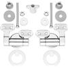 Cornat TEC364980 - Set di fissaggio per sedile per wc in acrilico con chiusura automatica
