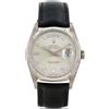 Rolex - Orologio Day-Date 36mm Pre-owned 1990 - unisex - vetro zaffiro/White Gold/pelle - Taglia unica - Toni neutri