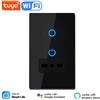 Tuya Interruttore Touch Nero Smart WiFi con Presa Italiana