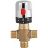 Yosoo Fdit Valvola Miscelatrice Termostatica Ottone G1/2, Controllo Temperatura 38-42°C Anti-scaldamento per Doccia Lavabo Bidet