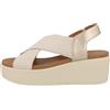 Geox D Xand 2.2s B, Sandali con Zeppa Donna, Lt Sand LT Gold, 39 EU