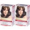L'oreal Italia SpA Div. CPD L'Oréal Paris Tinta Capelli Excellence Copre i Bianchi Lunga Durata 4 Castano Set da 2 2x40 ml Tintura