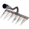 Whrcy Rastrello Sarchiatore ,scarificatore A Manoo, Rastrello Arieggiatore, Rastrello Giardino Metallo, Rastrello Da Giardino A 4/5/6/7 Denti Per Diserbo/allentamento/semina - Senza Manico