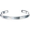 Bling Jewelry Messaggio ispiratore unisex Quotable Religious Mantra impilabile Serenity Prayer Bracciale per uomini donne in acciaio inox