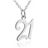 FashionJunkie4Life Collana con ciondolo con numeri, Metallo Lac Metallo