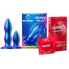 Durex Set Plug Anale, Sex toy Unisex in Silicone Waterproof per Uomo e Donna + Durex SuperSottile Vestibilità Regolare Preservativi Sottili 6pz