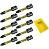 SabreCut SCPZ132_10 - Set di 10 punte magnetiche per cacciavite a percussione Pozi Pozidriv, resistenti, compatibili con Dewalt, Milwaukee, Bosch, Makita e altri