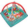 HUOLE Palestrina evolutiva 3 in 1 per bebè, con attività, tappeto di gioco e vasca palline con lati in rete-Struttura fitness per recinzione tartaruga con palla oceanica verde + variegata