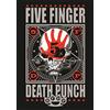 Heart Rock - Bandiera 5 Finger Death Punch Punchagram, Qualità Italiana, Materiali resistenti e Colori Vivaci - Made in italy [100% Poliestere - 110x75 cm]
