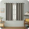 GIRASOLE HOME Coppia Tende Barbados Termiche 100% Oscuranti 2 Pannelli da 140x150cm con Occhielli, Tortora