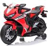 Mondial Toys Moto elettrica per bambini Honda CBR 1000 12V di Mondial Toys - Motocicletta elettrica con accelleratore a pedale con Luci a LED e Suoni integrati (Rosso)