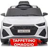 Mondial Toys Macchina Elettrica per Bambini Audi RS 6 Telecomandata Auto Elettrica 12V Full Optional con Sedile in Pelle Tappetino Omaggio Cintura di Sicurezza Porte Apribili Mondial Toys (Bianco)