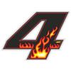 4R Quattroerre.it 13154 Numero Racing 4 Fiamme, Medio 100 x 130 mm