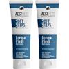 Aesthete 250X2 ml Crema Piedi Secchi Screpolati Con Urea e Niacinamide Esfoliante AntiOdore Idratante Per Talloni Screpolati, Ragadi, Calli e Duroni, Trattamento Astringente Rinfrescante Per Piedi Gonfi