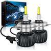 Sycreek Lampadine H4 LED EMC 30000LM Fari per Auto 100W 6000K Super Luminoso 360° LED Estremamente Luminoso Kit di Conversione Faro, Plug and Play, Anti-Radio Interferenza