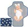PHOEBUS BABY Fasciatoio portatile da viaggio, impermeabile e compatto, con cuscino integrato, fasciatoio leggero e pieghevole, regalo per la doccia per neonati (simpatico gatto)