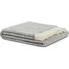 LANEROSSI, Plaid Iseo Spina, 130x170 cm, pura lana vergine, peso invernale, argento
