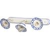 VANNI LAMPADARI - Applique da Parete Interno Edera - Lampada da Parete Orientabile 3 Luci in Ceramica Decorata a Mano - Applique Camera da Letto - Bagno - Cucina - Soggiorno, Blu
