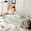 FANSU Telo Copridivano 1 2 3 4 Posti, Copriletto Matrimoniale Multiuso Copritutto, Coperta Copridivano Antiscivolo Reversibile, Lavabile Coperta Decorativa per Divano (180x130cm,Grigio Bohémien)