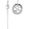 Uno de 50 UNOde50 Uno dei 50 orecchini in lega di metallo placcato in argento Sterling.