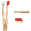 ONWOOD - Biospazzolino Biodegradabile e Compostabile in Legno di Faggio, 100% Riciclabile, Protegge lo Smalto dei Denti - 2 Spazzolini con Setola Rossa e Bianca e 1 Dentifricio Omaggio