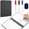 Svalor A5 Lavagna Bianca Cancellabile Portatile, 17x24cm, Lavagna Cancellabile Piccola, Riutilizzabile, Mini Lavagnetta Bianca Double Face, con Penne, Cancellino per Lavagna