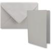 FarbenFroh by GUSTAV NEUSER 10 biglietti pieghevoli formato DIN B6 con buste, colore grigio chiaro, 120 x 170 mm, ideali per biglietti di invito, matrimonio, battesimo, comunione, cresima. Marchio: FarbenFroh