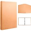 heavenlife 2 Pcs A5 Raccoglitore ad Anelli, Copertina in Carta Kraft, Cartella Documenti A5 Ricaricabile, Fogli Mobili Quaderno Copertina, Raccoglitore di Metallo a Tre Fori per Viaggi Scuola Ufficio (B)