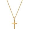 day berlin day.berlin collana Vice da donna con croce placcata oro 18k, 45+5cm regolabile, ciondolo croce 13x28mm, catena a maglia robusta in acciaio inox 316L, senza nichel e resistente all'acqua