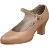 Capezio Women's 2 Character Shoe Dance | Full Grain Leather Upper for Comfort | Ideal for Performances | Elegant Leather Buckle | 41 EU, 9.5M US, Caramel, Dancers of all Levels