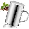 LTHERMELK Tazza Caffè Isotermica Da 400 Ml, Con Coperchio Tazza Colazione In Acciaio Inox, Isolata E Antiscottatura, Bicchiere Termico Caffe, Adatta Per L'Ufficio E Il Campeggio Mug Termica