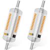 VIIVUU Lampadina R7S LED 78mm 7W,80W Lampada Alogena R7S Equivalenti,Lampadine LED R7S 78mm Bianco Calda 3000K 700LM, 230V Per Lampada da Parete, Lampada da Terra,Lampade di Sicurezza 2 pezzi