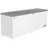 MCC Trading International GmbH METRO Professional Congelatore GHF2700S, acciaio, 188 x 73.5 x 94.5 cm, 700 L, 125 W, 3 cestelli, illuminazione a LED, con serratura, bianco / grigio