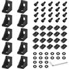 EYPINS 10 Pezzi 2020 Staffa Angolare in Alluminio Forma a L, Staffe di Fissaggio,Stampante 3D,DIY(Nero)
