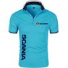 JNLACYF Polo da Uomo Magliette per Scania T-Shirt Stampata A Maniche Corte T-Shirt da Golf Maglie con Risvolto Casual Camicie Sportive T-Shirt da Lavoro - Regalo-Blue 1||S