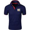 JNLACYF Polo da Uomo T-Shirt per Caterpillar T-Shirt con Stampa Bavero Golf Manica Corta T-Shirt da Rugby Morbida Polo Sportive Adolescenti-Blue-1||XL