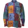 SHOPOHOLIC FASHION Uomo Patchwork Camicia - Multicolore, XL