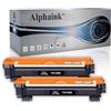 alphaink 2 Toner compatibili con Brother TN1050 TN-1050 TN-1000 per stampanti Brother DCP-1510 DCP-1512 DCP-1612W DCP-1610W DCP-1616NW HL-1210W HL-1110 HL-1112 HL-1212W HL-1201 MFC-1810 MFC-1910W