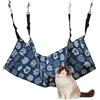 Tokaneit Gabbia Amaca per Gatti e Animali Domestici - Letto Sospeso a Doppia Faccia, Cuccia Regolabile Blu